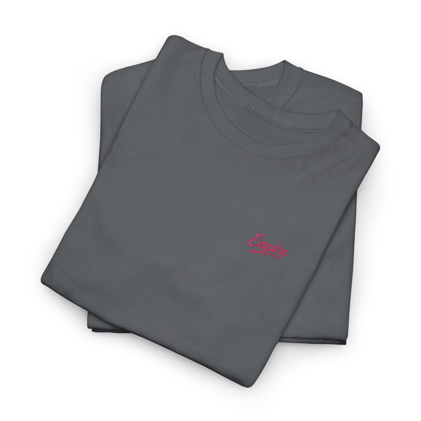 Signature Embroidered Empire Pink Chest Logo T-Shirt