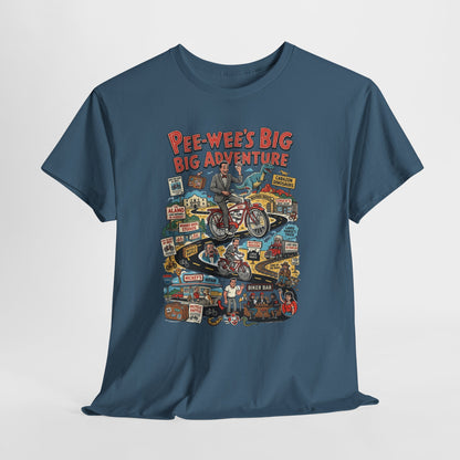 Pee-wee’s Epic Road Trip: A Collage of Adventure Graphic Tee