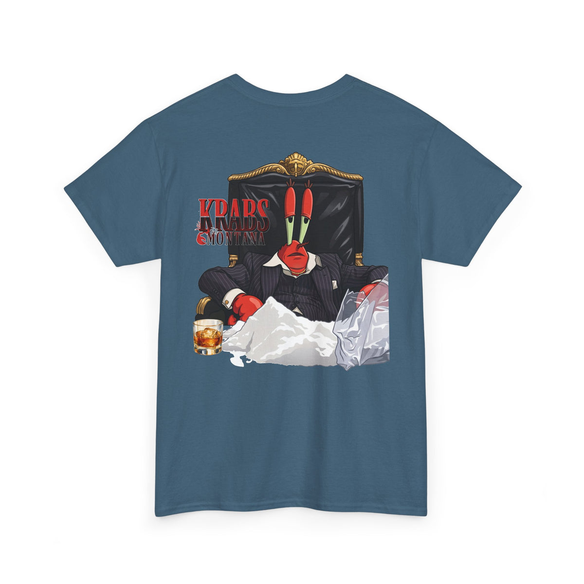 Krabs Montana Tee — Parody Graphic T-Shirt (Front Chest & Back Design)