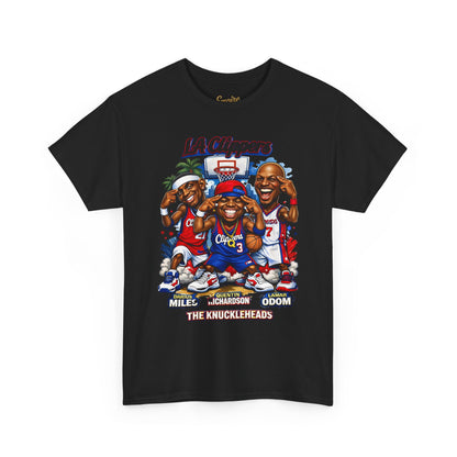 LA Clippers Cartoon Roster Tee — "The Knuckleheads" Team Graphic T-Shirt