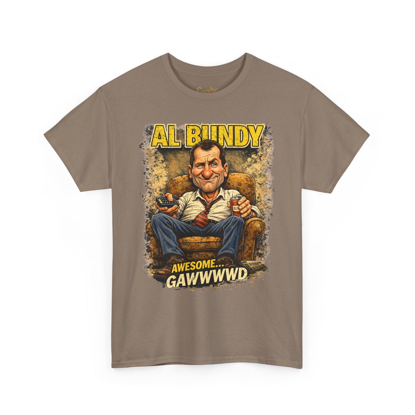 Retro TV Character Tee — "Al Bundy Awesome... Gawwwwd" Graphic T-Shirt
