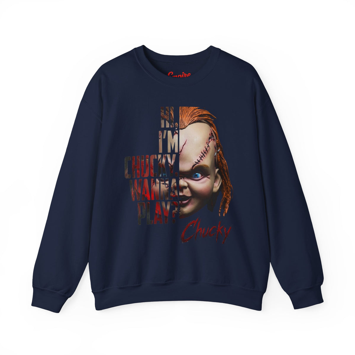 Chucky "Hi, I'm Chucky. Wanna Play?" Crewneck Sweatshirt