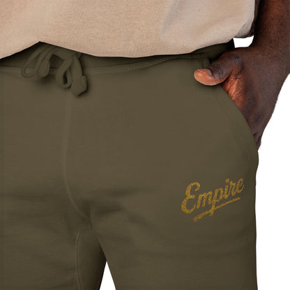 EMPIRE Unisex Fleece Sweatpants with Embroidered Design