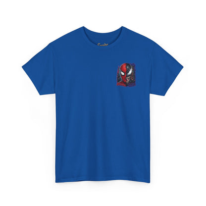 Spider-Man vs Venom Graphic Tee — Superhero Back Print