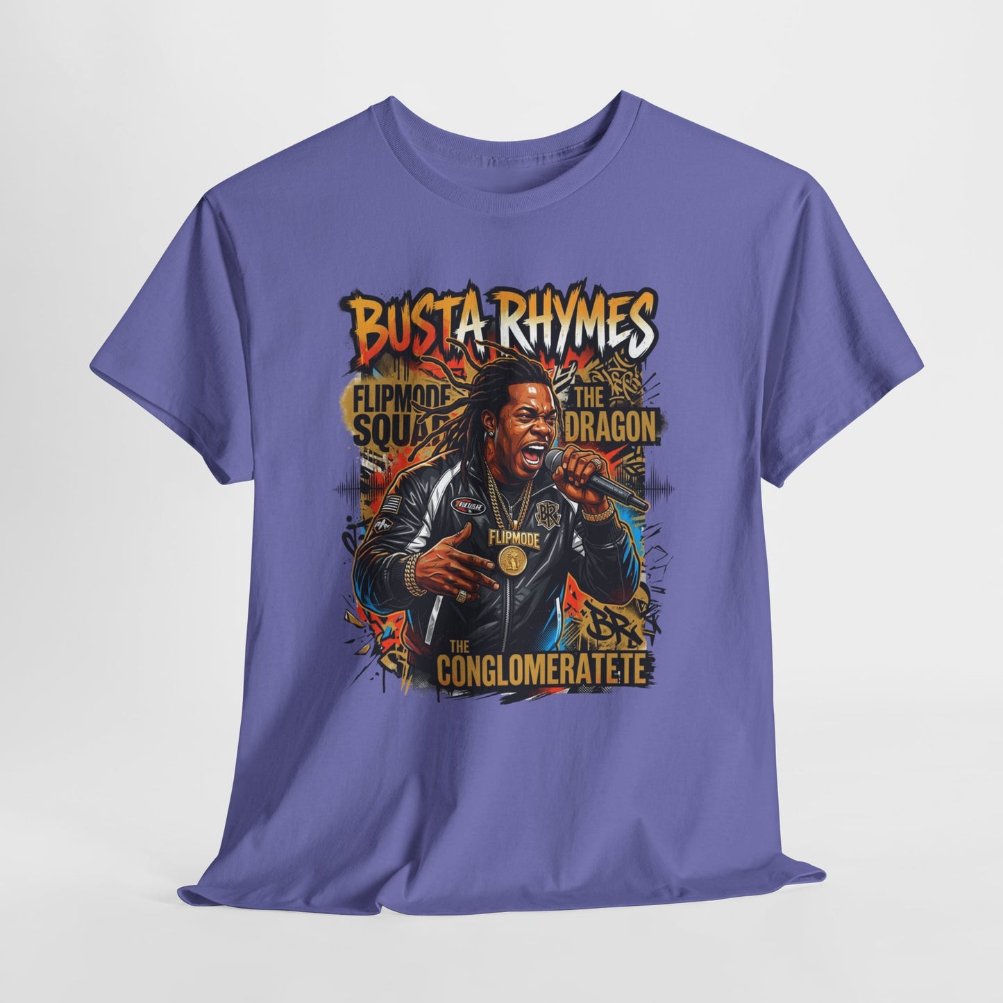 Busta Rhymes Retro Concert Graphic Tee — Flipmode Squad Dragon Conglomerate Design