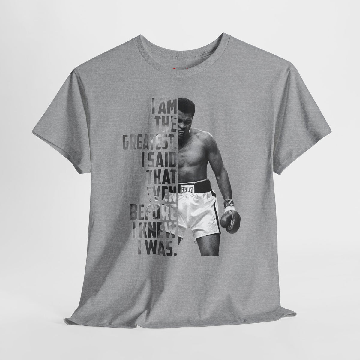 Boxing Champion Quote Tee — "I Am The Greatest" Graphic T‑Shirt