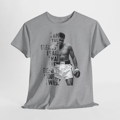 Boxing Champion Quote Tee — "I Am The Greatest" Graphic T‑Shirt