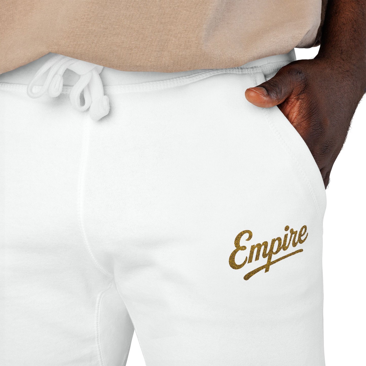 EMPIRE Unisex Fleece Sweatpants with Embroidered Design