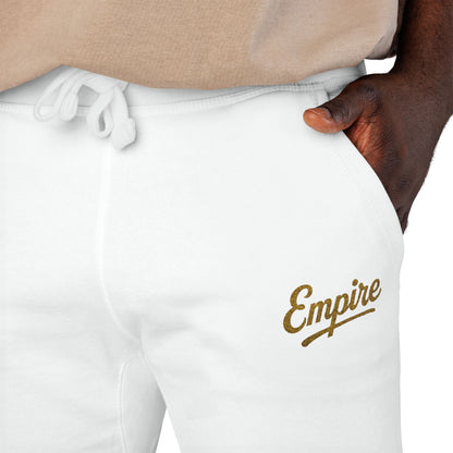 EMPIRE Unisex Fleece Sweatpants with Embroidered Design