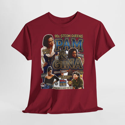 Pam & Gina Throwback Collage T-Shirt — 90s TV Queens Graphic Tee