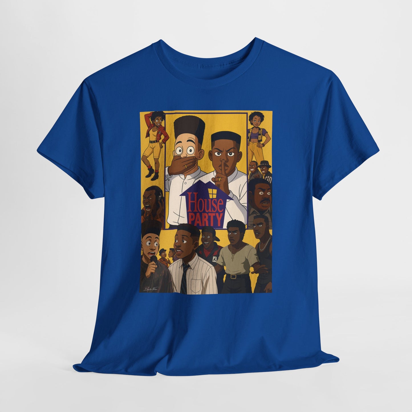 Party House Retro Unisex Heavy Cotton Tee | Vintage Vibe, Casual Wear, Party Shirt, Gift for Friends, Retro Fashion, Unisex T-Shirt