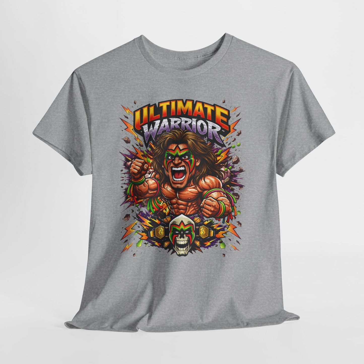 Ultimate Warrior Graphic Tee — Retro Wrestling Mascot T-Shirt