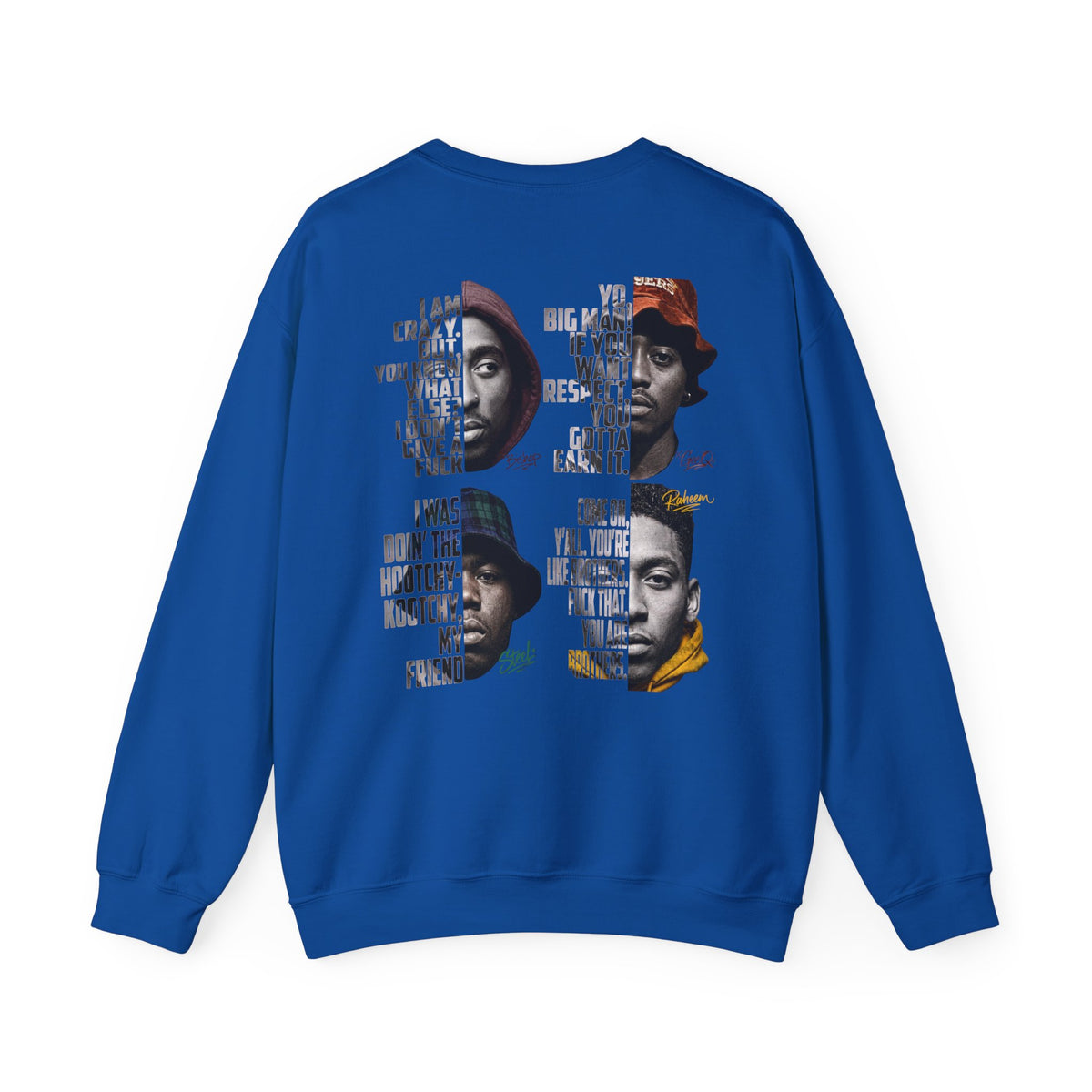 Wrecking Crew "Juice" Crewneck Sweatshirt — Vintage Movie Portraits with Lyrics