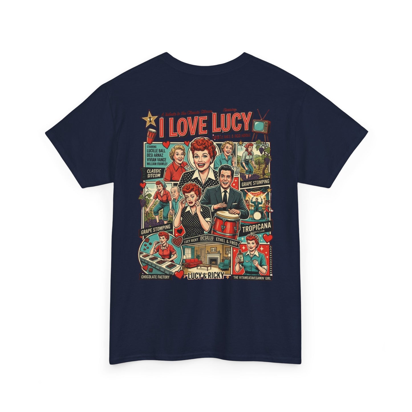 I Love Lucy Retro Collage T-Shirt