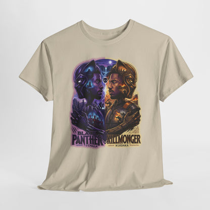 Black Panther vs Killmonger Graphic Tee — Retro Superhero Movie Poster T-Shirt