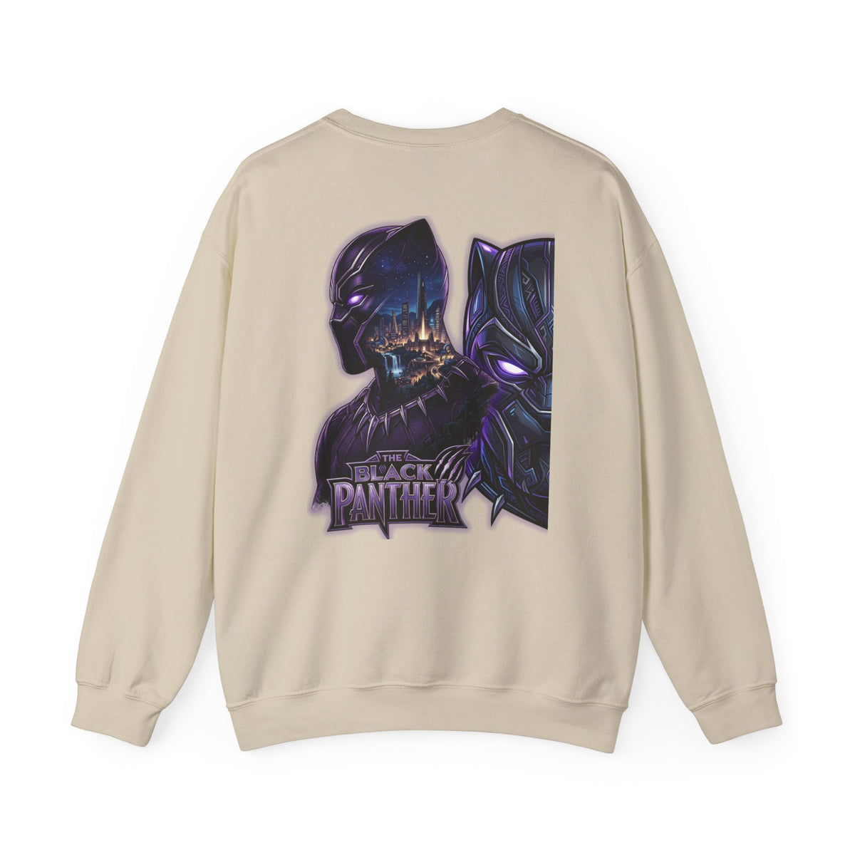 Black Panther Crewneck Sweatshirt — Marvel Black Panther Graphic