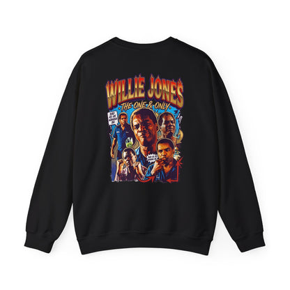 Willie Jones Graphic Crewneck Sweatshirt — Retro Soul Portrait Pullover