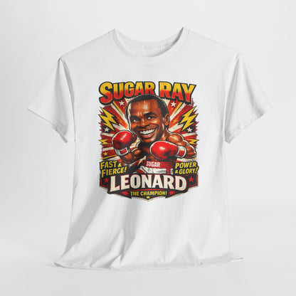 Vintage Boxing Champion Tee – “Sugar Ray Leonard” Graphic Shirt