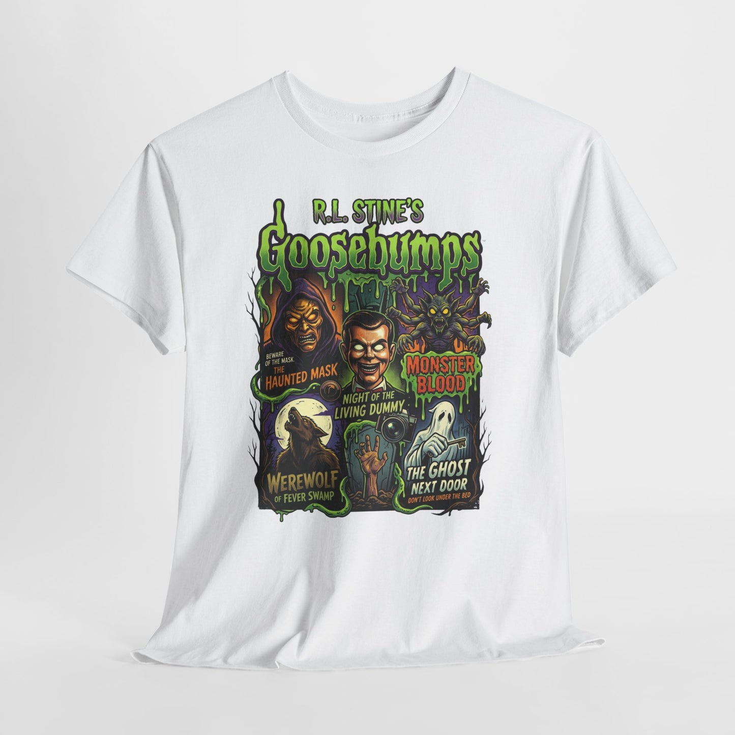 Goosebumps Retro Horror T-Shirt — Classic 90s Kids Spooky Monsters Tee