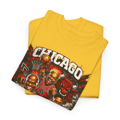 Chicago Bulls Retro Players Graphic Tee — Vintage Basketball Team Shirt