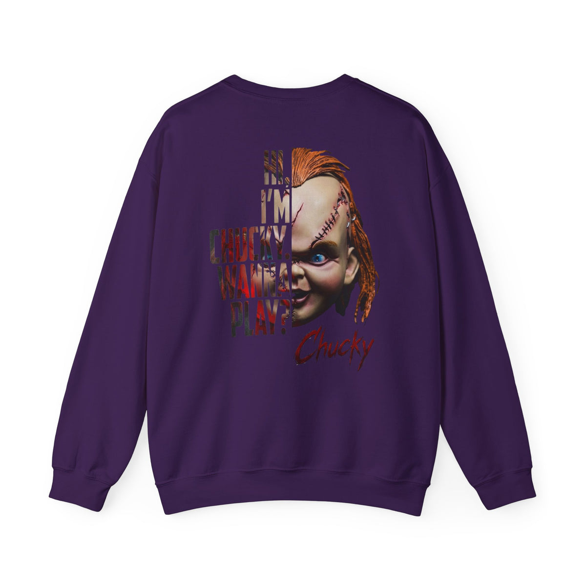 Chucky Horror Movie Graphic Crewneck Sweatshirt