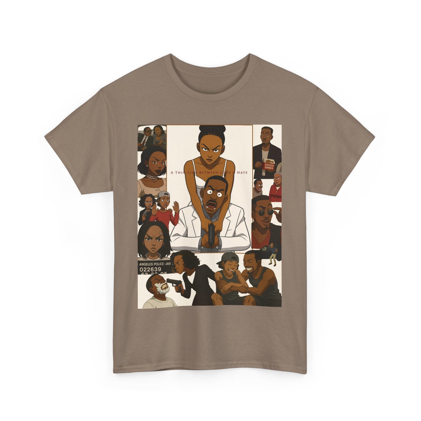 "A Thin Line" Unisex Heavy Cotton Tee - Artistic Tribute Design