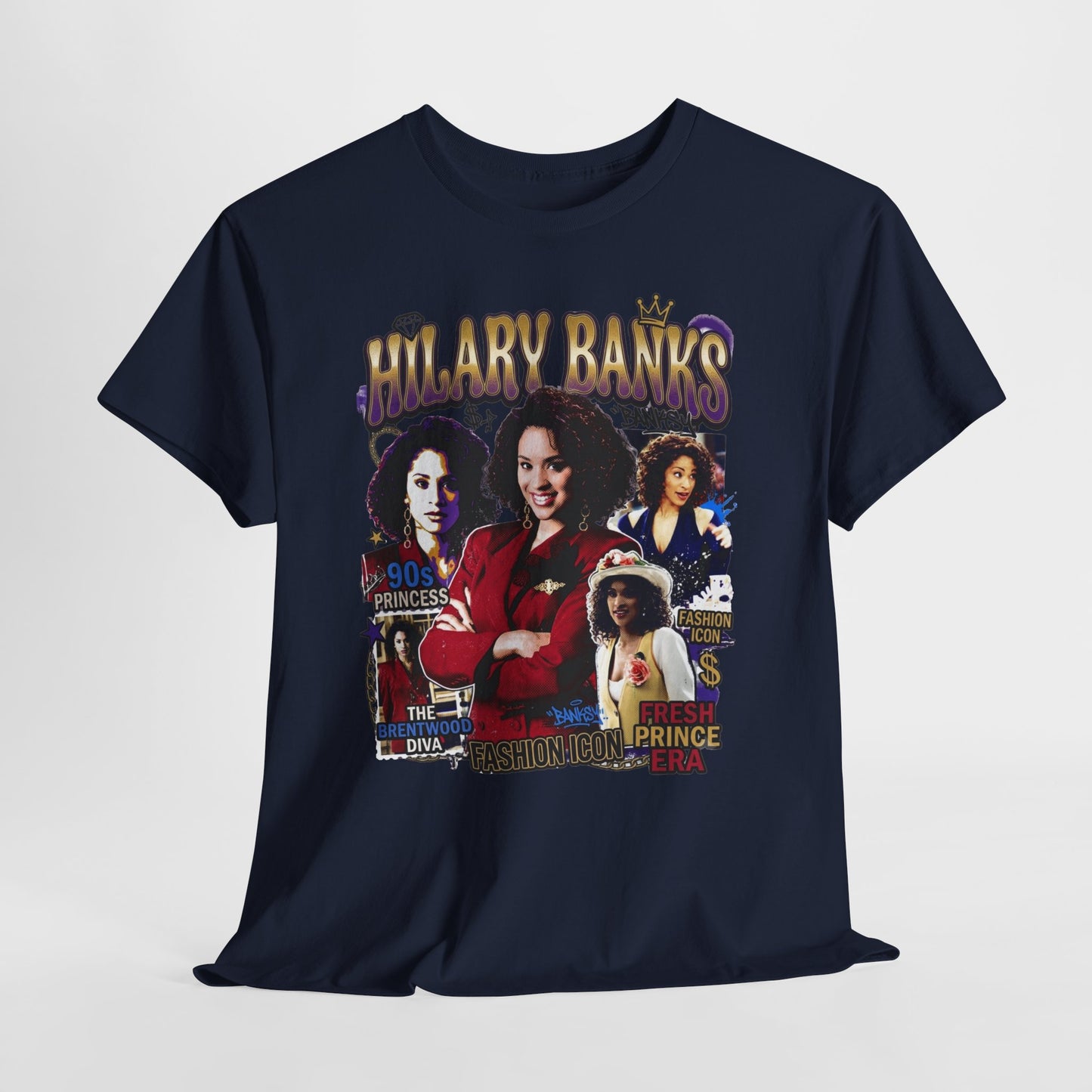Hilary Banks Collage Tee — Fresh Prince Retro Graphic T‑Shirt