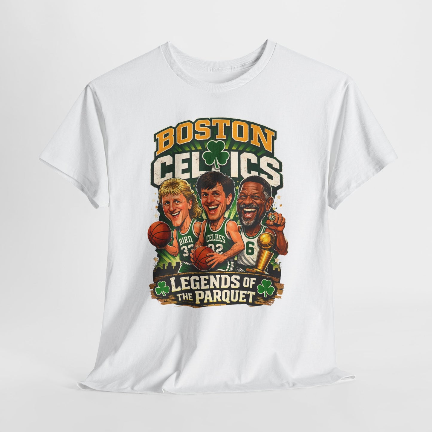Boston Celtics "Legends of the Parquet" Tee - Retro Basketball Fan Shirt