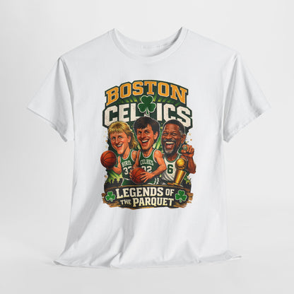 Boston Celtics "Legends of the Parquet" Tee - Retro Basketball Fan Shirt