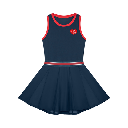 I Love Lucy Women's Color Block A-Line Sleeveless Dress