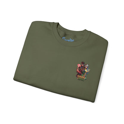 Gambit & Rogue Graphic Crewneck Sweatshirt — X-Men Comic Retro Art
