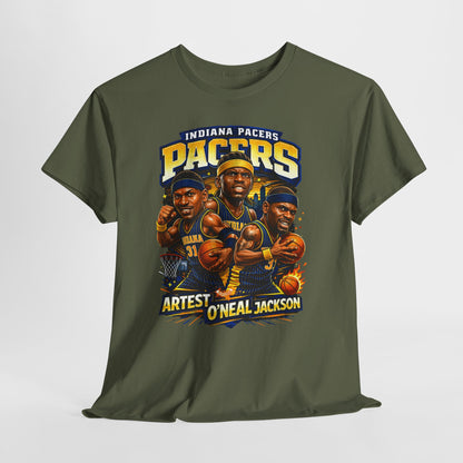 Indiana Pacers Vintage Players Graphic Tee — "Pacers" O'Neal & Jackson Tribute
