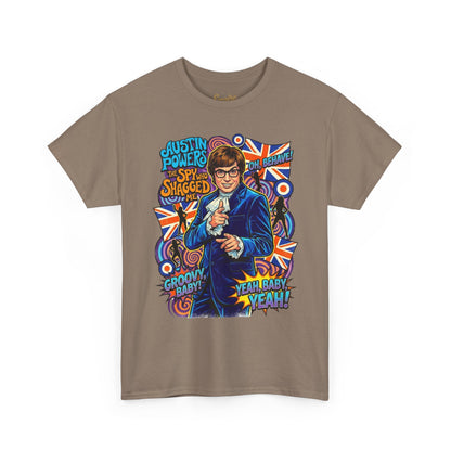 Austin Powers Retro Graphic Tee — "Yeah Baby!" Psychedelic 60s Pop Art T-Shirt
