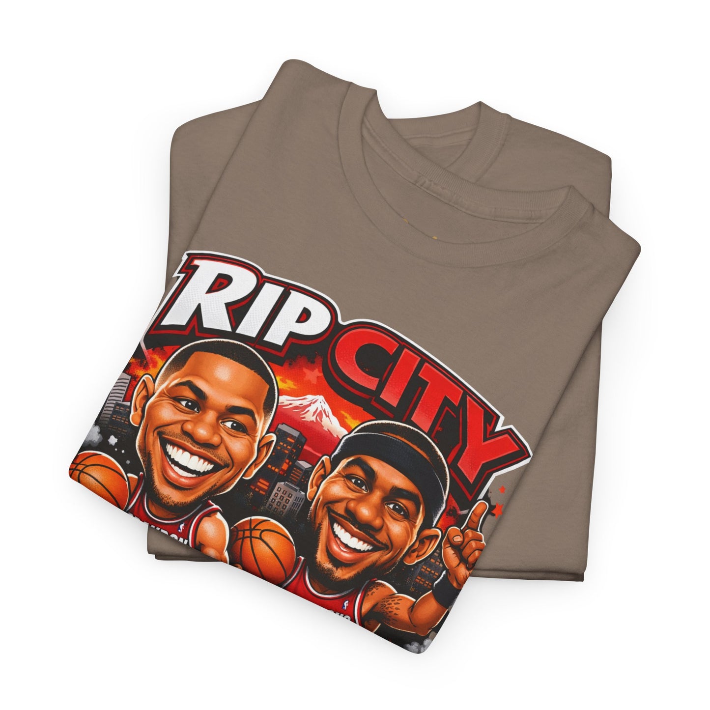 Rip City Basketball T-Shirt — Caricature Trail Blazers Fan Tee