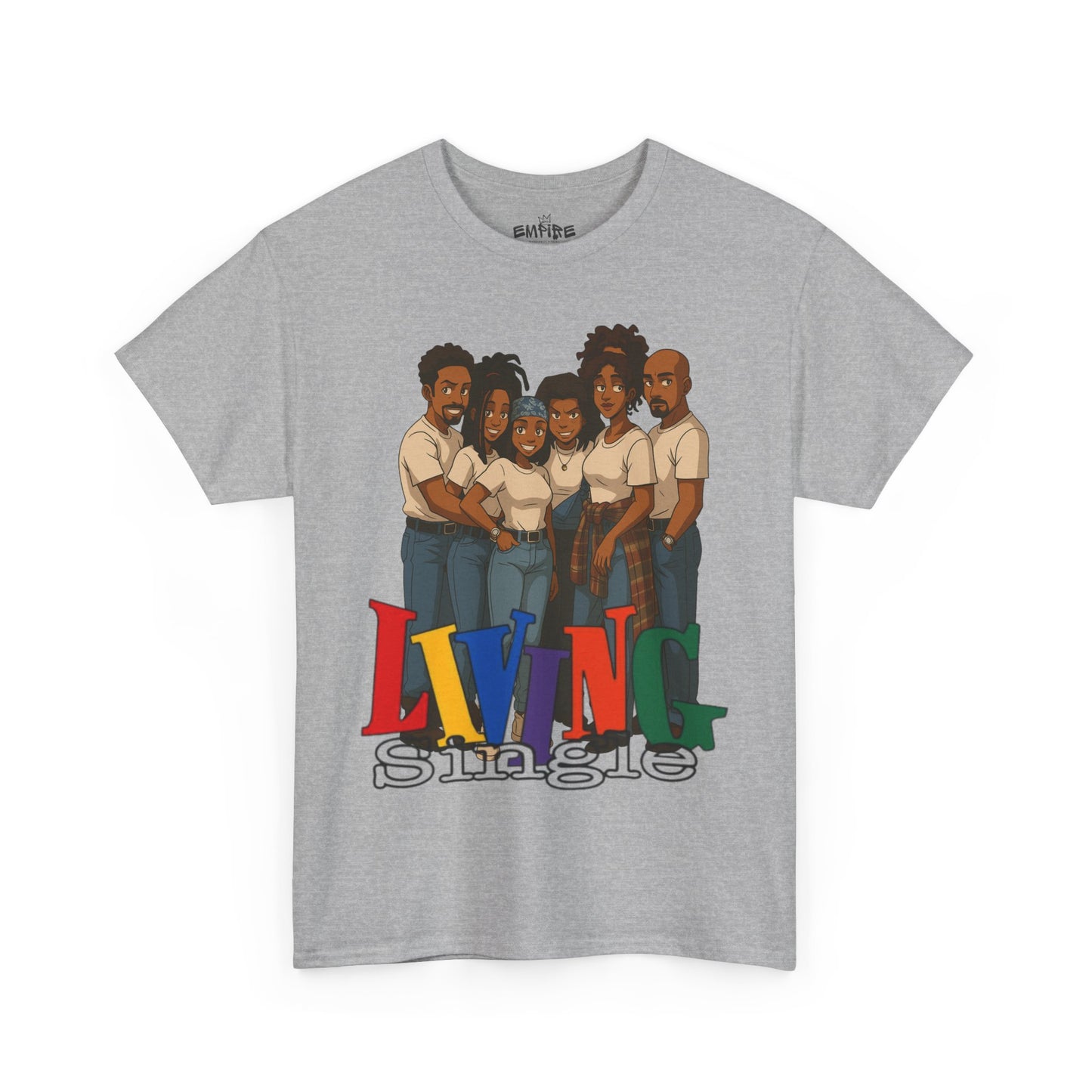 Living Single Unisex Heavy Cotton Tee - Nostalgic TV Show T-Shirt for Fans