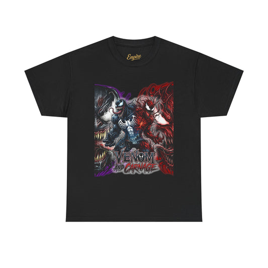 Venom vs Carnage Graphic Tee - Comic Movie Villains Shirt