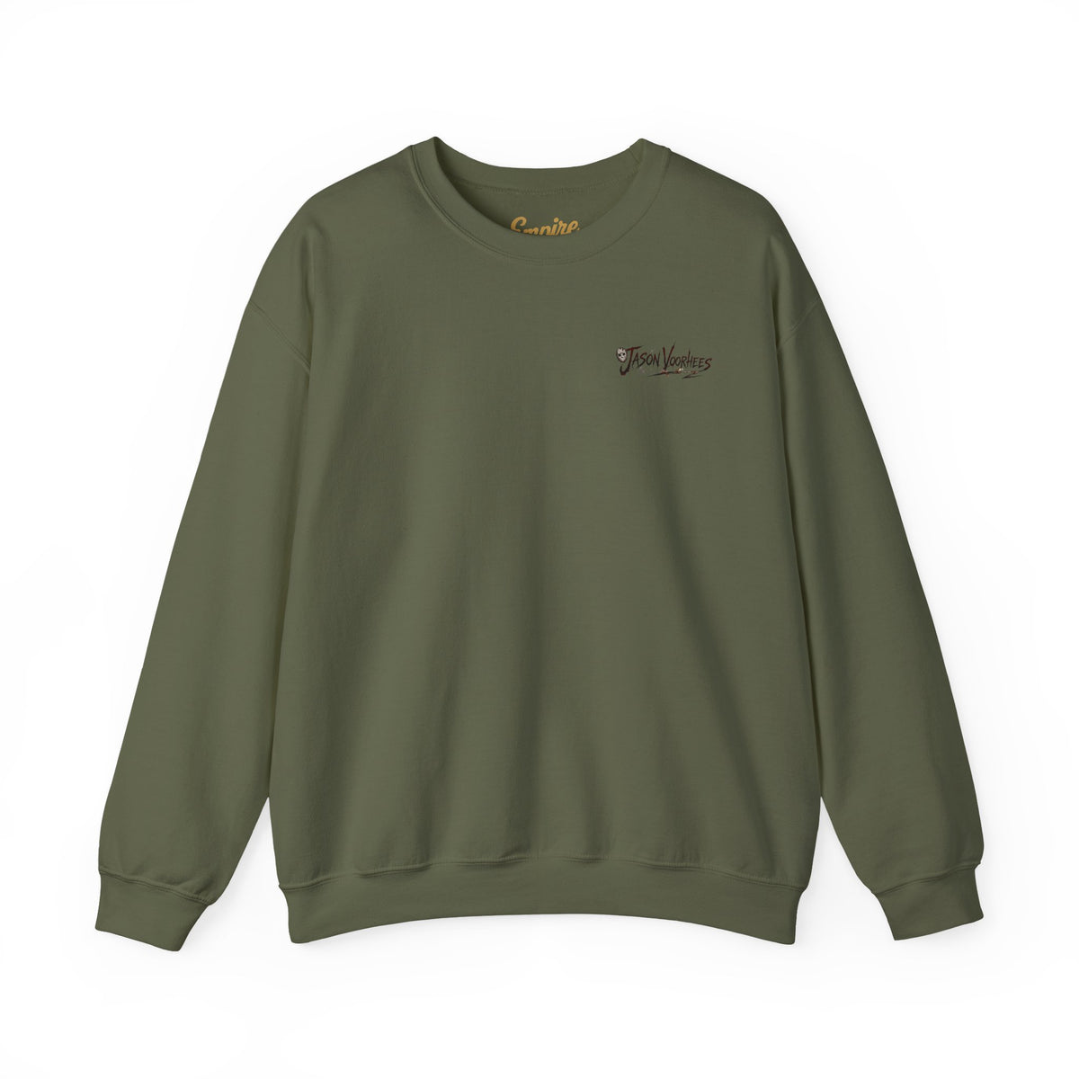 Jason Voorhees Mask Graphic with Quote Crewneck Sweatshirt