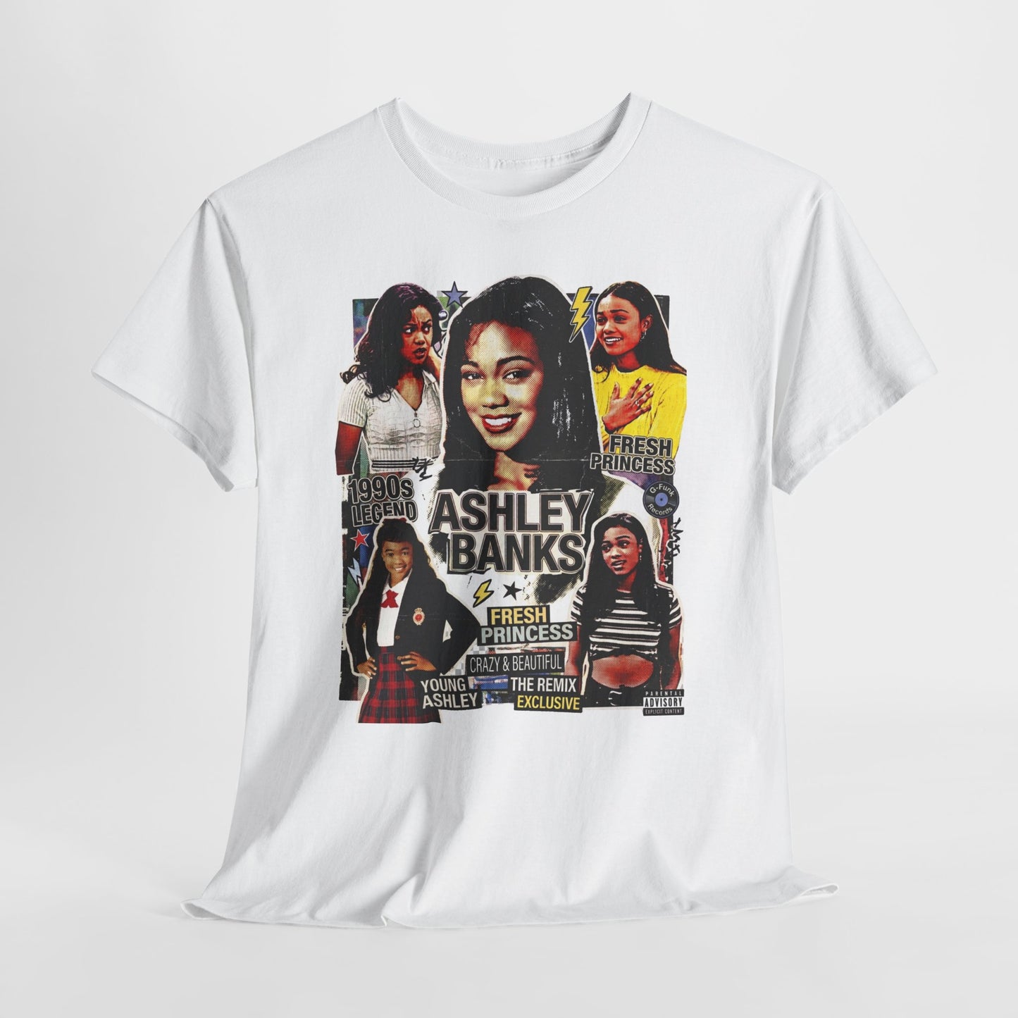 Retro 90s TV Star Collage Tee — Ashley Banks Tribute Graphic T-Shirt