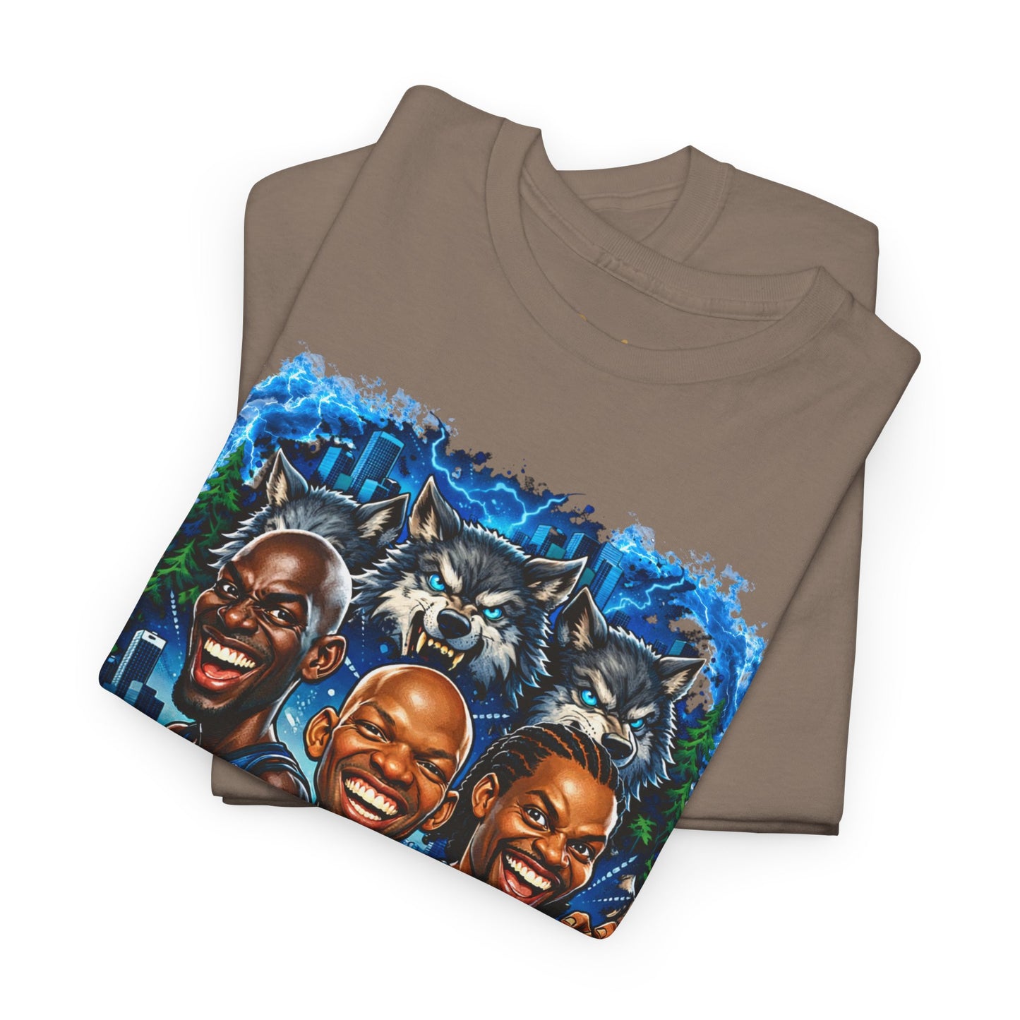 Timberwolves Legends T‑Shirt — Garnett, Cassell & Sprewell Retro Basketball Tee