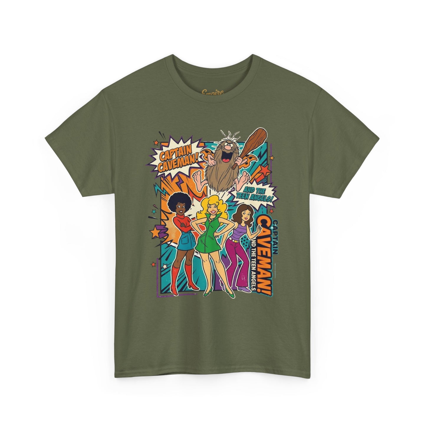 Caveman Comic Tee — Retro Pop-Art Caveman Graphic T-Shirt