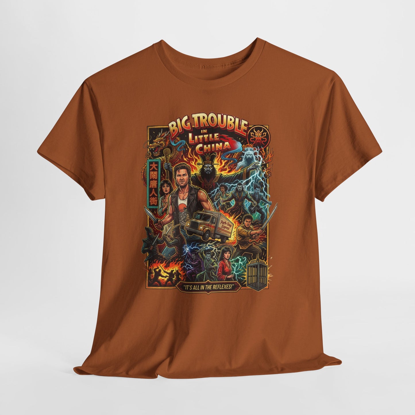 Big Trouble Little China Movie Poster T-Shirt — Retro 80s Action Graphic Tee