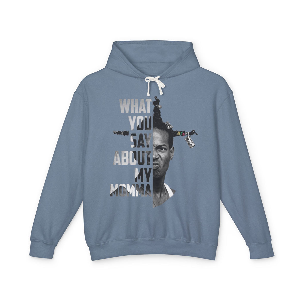 Loc Dog Graphic Hoodie — "What You Say About My Momma" Bold Portrait Pullover