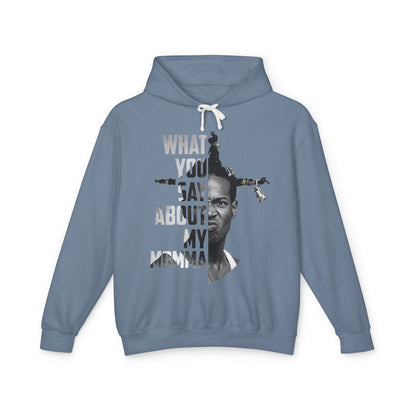Loc Dog Graphic Hoodie — "What You Say About My Momma" Bold Portrait Pullover