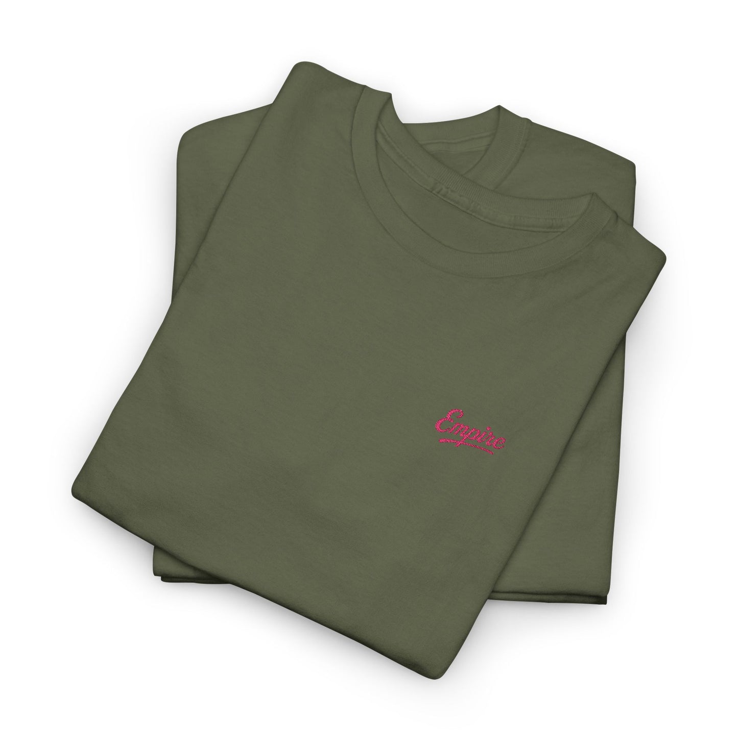 Signature Embroidered Empire Pink Chest Logo T-Shirt
