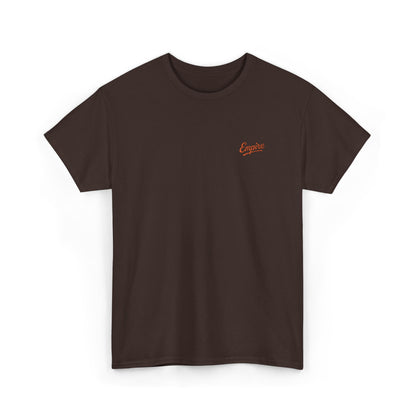 Signature Embroidered Empire Orange Chest Logo T-Shirt
