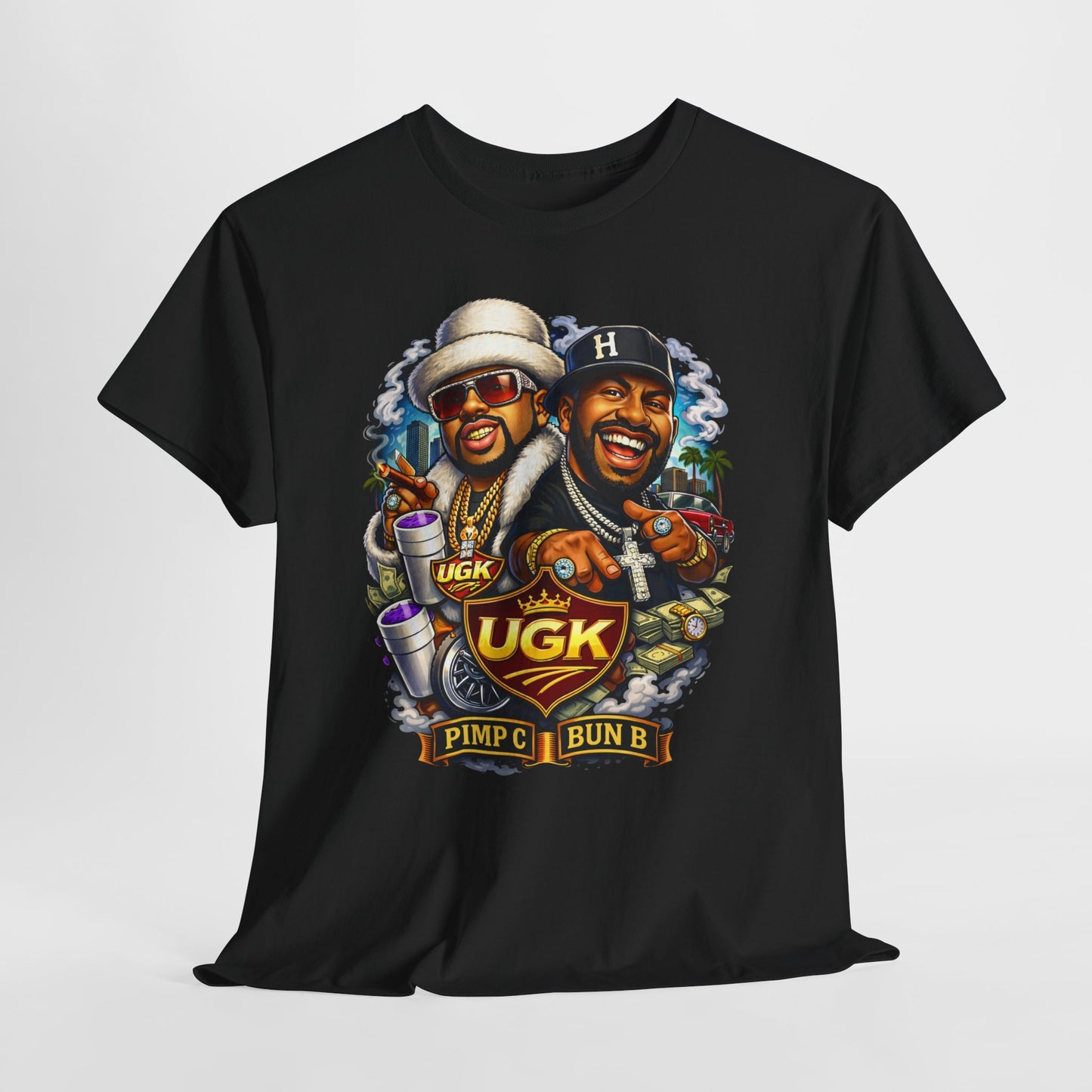 UGK Pimp & Bun B Graphic T-Shirt — Retro Hip Hop Tribute Tee