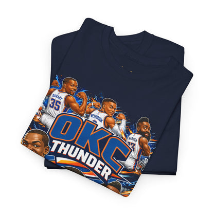 OKC Thunder Caricature Basketball T-Shirt — Team Players Graphic Tee
