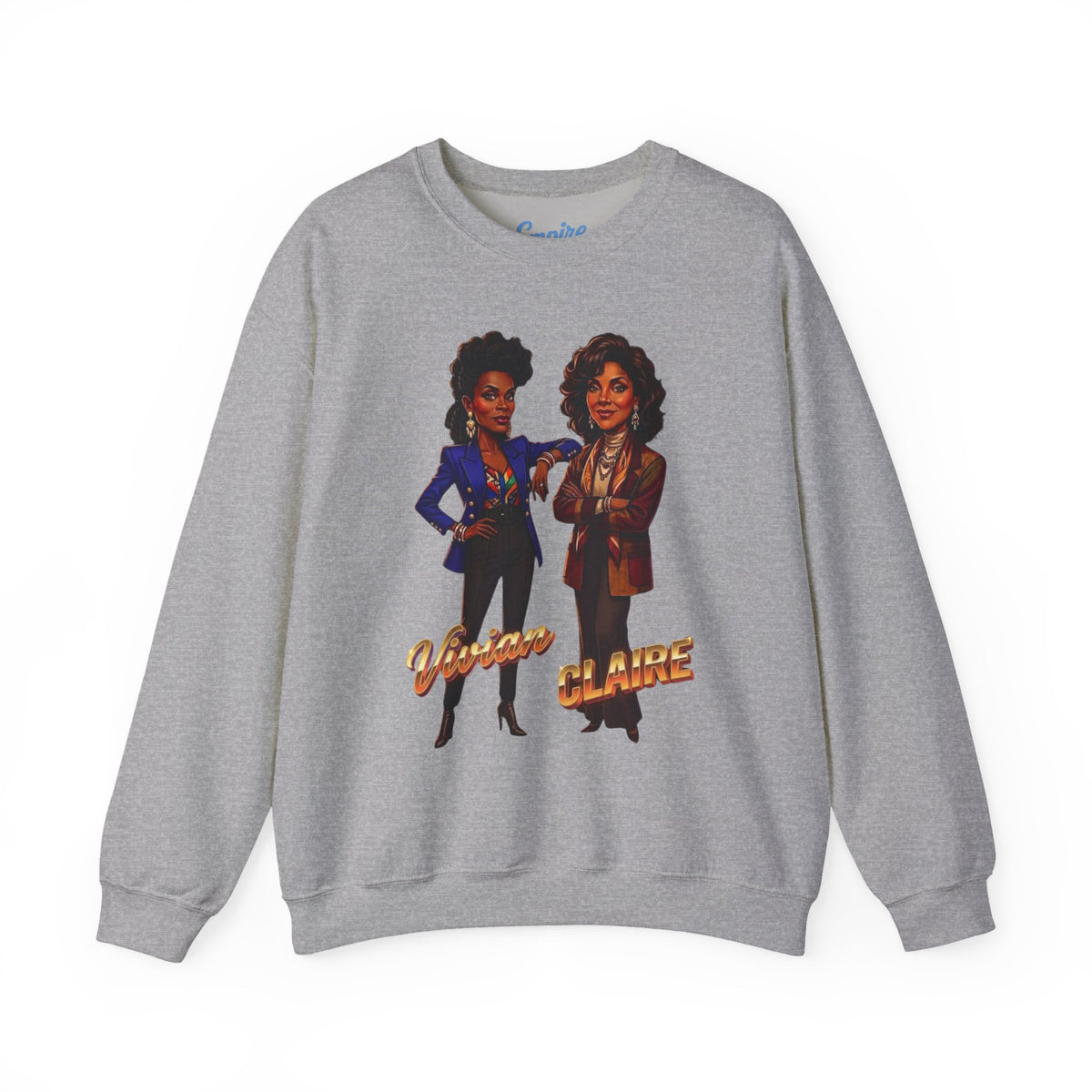 Vintage ‘Vivian & Claire’ 80s Style Cartoon Sisters Graphic Crewneck Sweatshirt