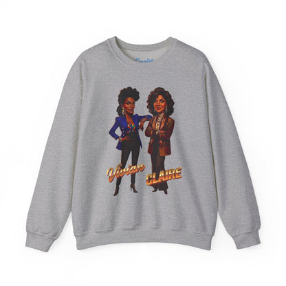 Vintage ‘Vivian & Claire’ 80s Style Cartoon Sisters Graphic Crewneck Sweatshirt