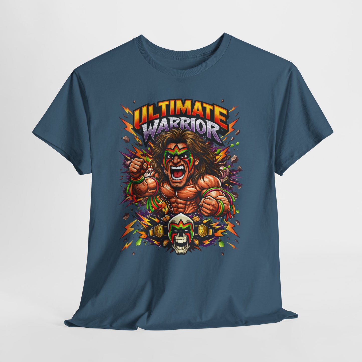 Ultimate Warrior Graphic Tee — Retro Wrestling Mascot T-Shirt